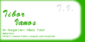 tibor vamos business card
